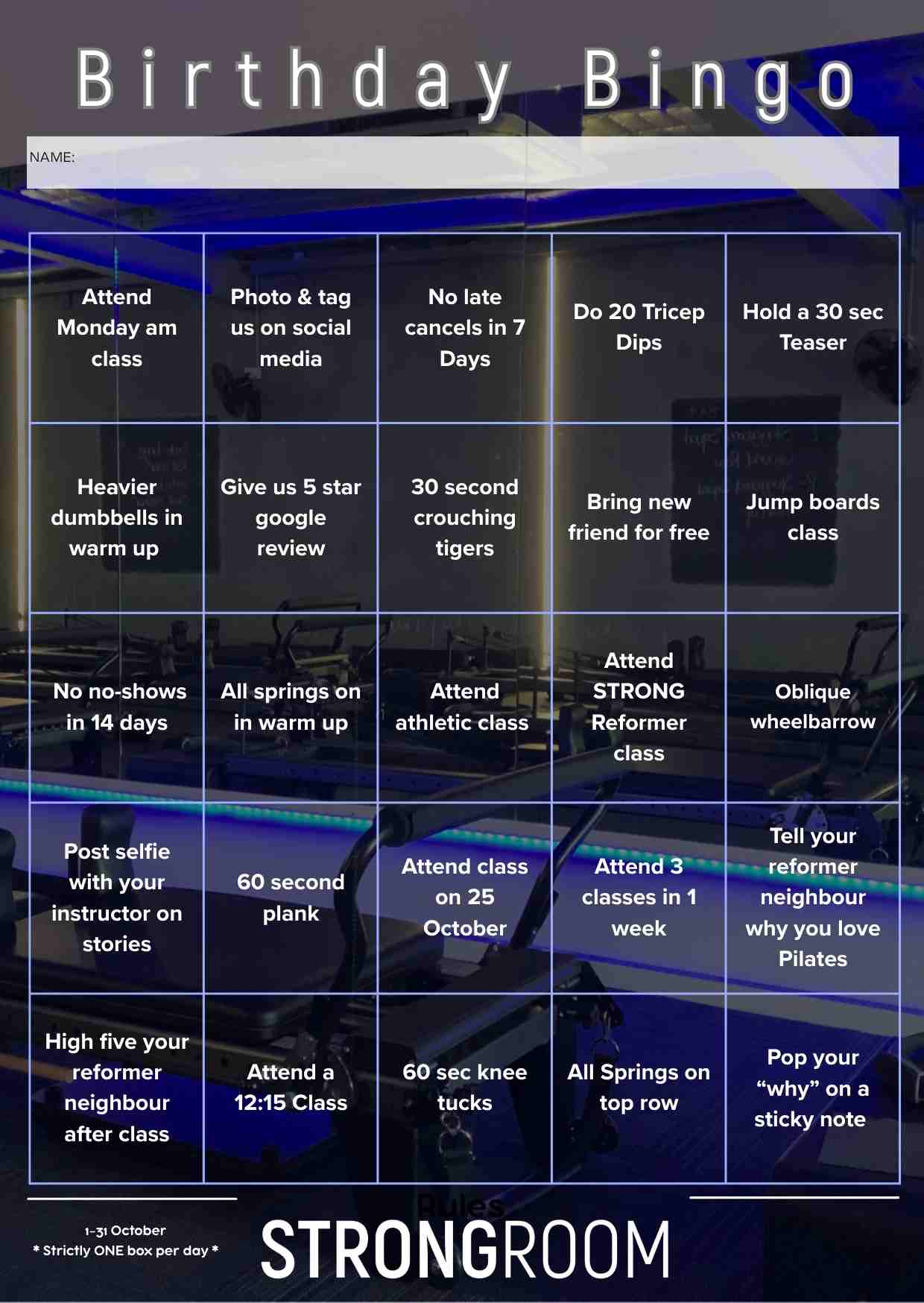 2025 Birthday Bingo (Postcards) 2025 Birthday Bingo (Postcards)